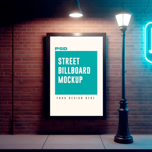 Street billboard mock-up