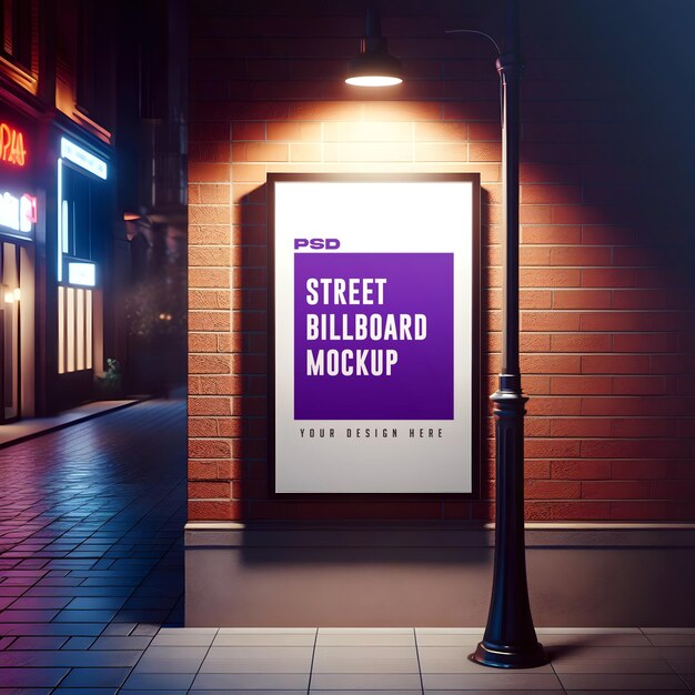 Street billboard mock-up