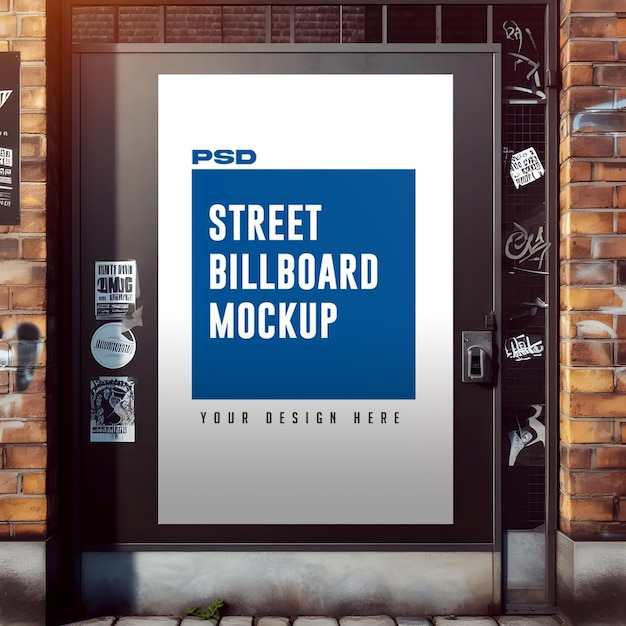 PSD street billboard mock-up