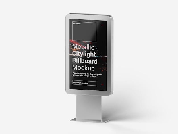 Street billboard mockup template