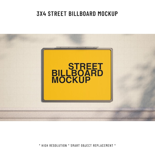 PSD street billboard mockup