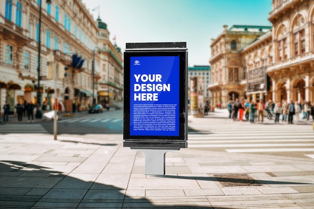 Street billboard mockup