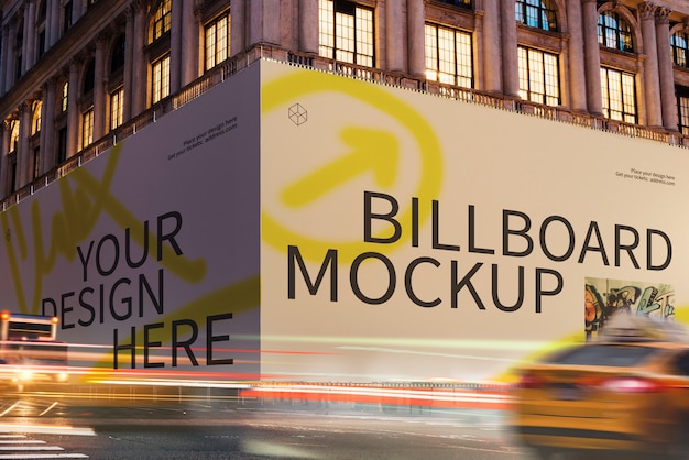 PSD street billboard mockup