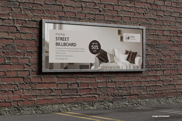 Street billboard mockup