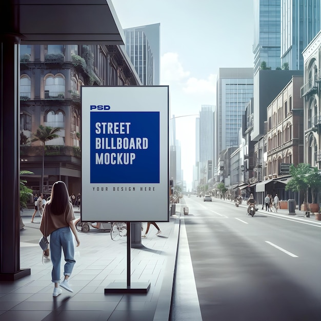 PSD street billboard mockup