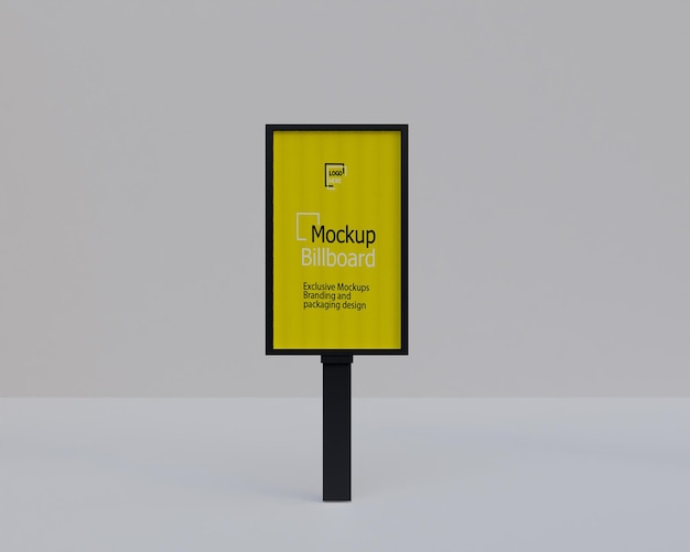 Street billboard stand mockup