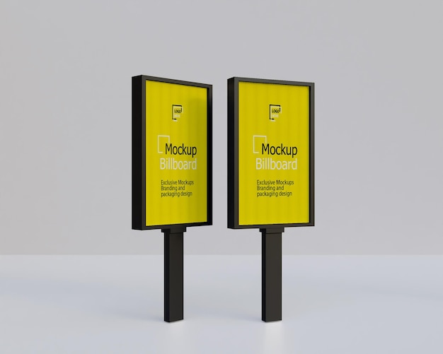 Mockup di cartelloni pubblicitari stradali