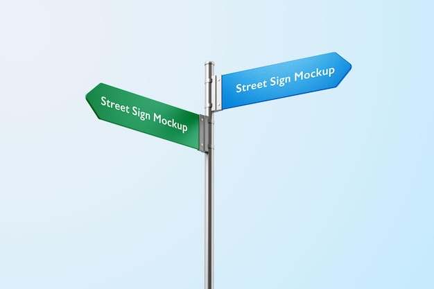 Street Direction Sign Mockup