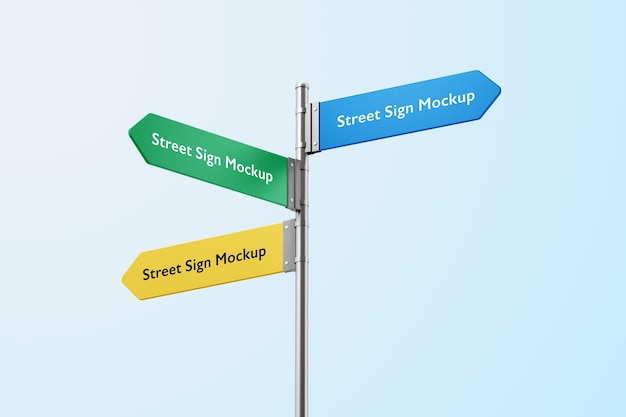 Street Direction Sign Mockup