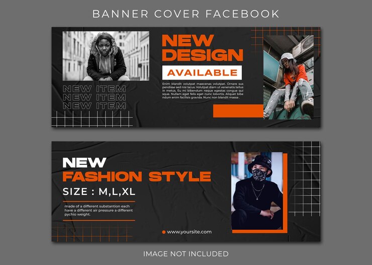 PSD ストリートファッションのフェイスブックカバーとウェブバナーテンプレート
