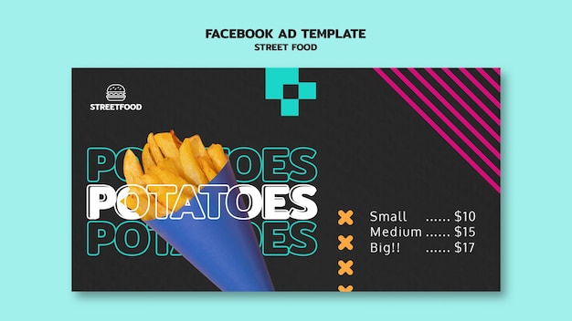 PSD street food festival facebook template