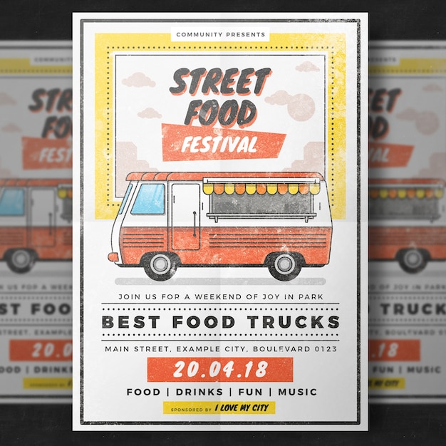 Street food festival poster