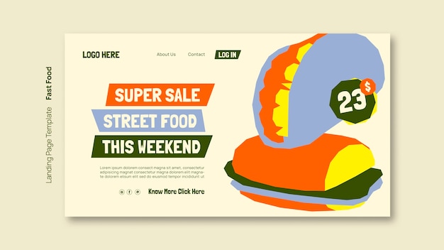 PSD street food template design