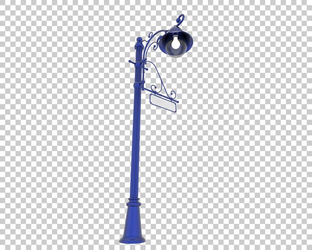 Street lamp isolated on transparent background 3d rendering illustration