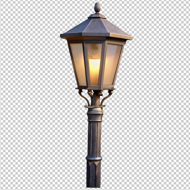 Street light on transparent background