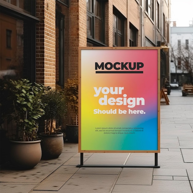 Street poster mock up ontwerp