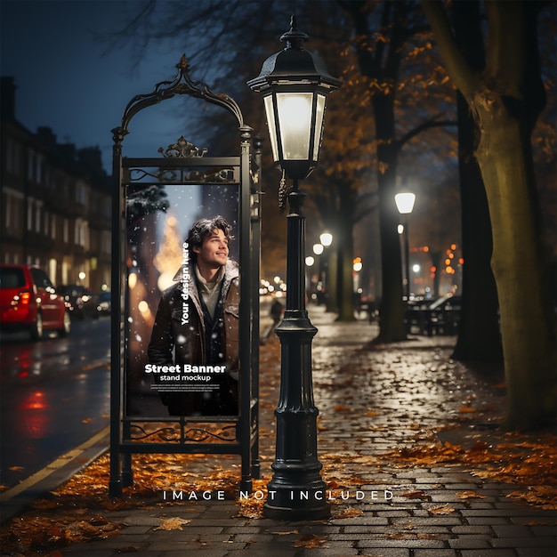 PSD street poster mock-up