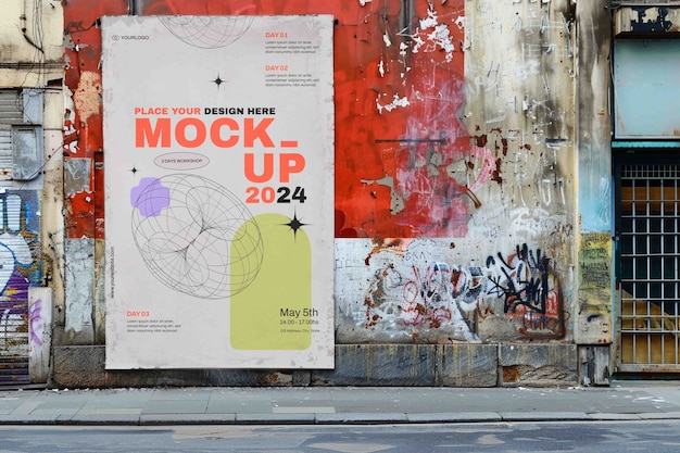 Street poster mockup design