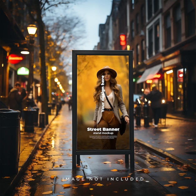 PSD street poster mockup