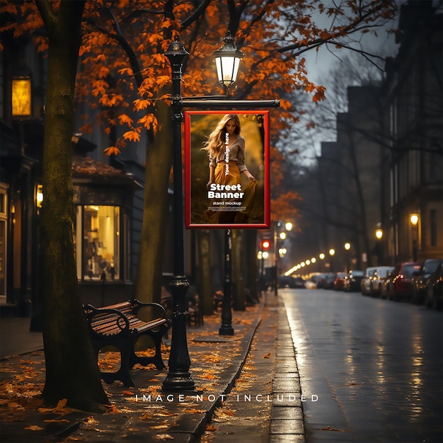 PSD street poster mockup