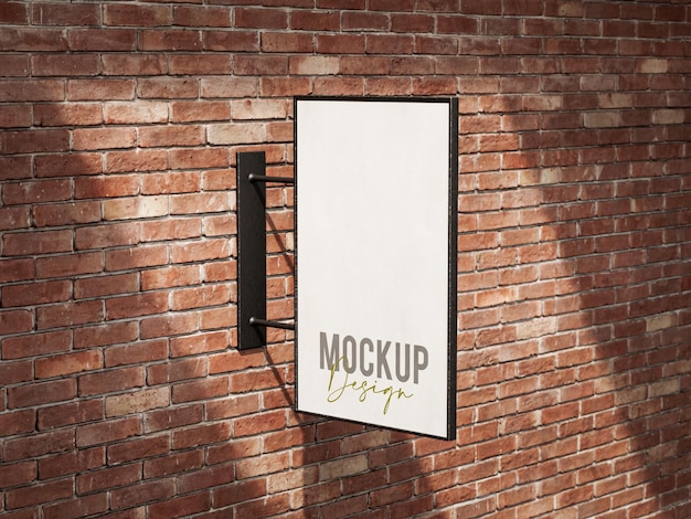 PSD street sign board mockup