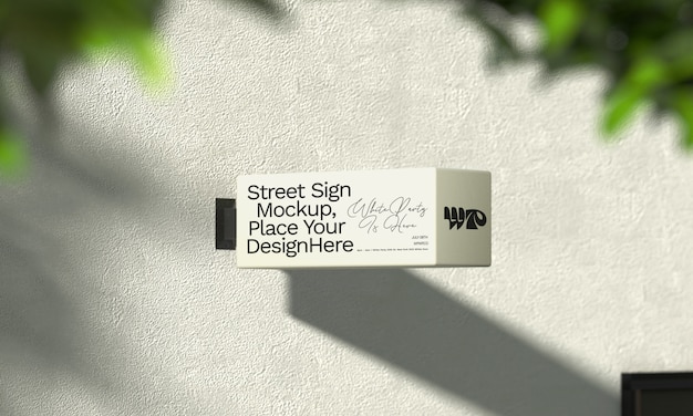 PSD street sign logo mockup