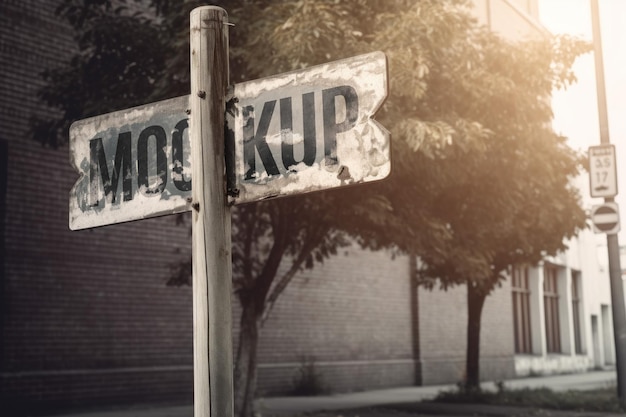 A street sign that says mopup on it