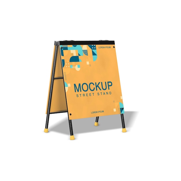 Street stand banner mockup