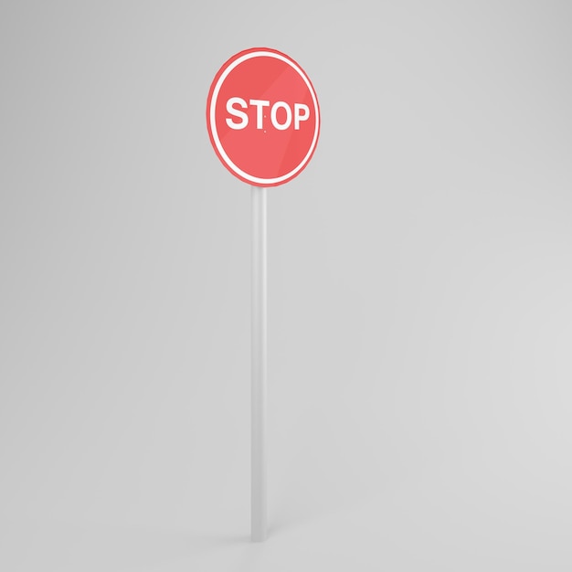 PSD street stop sign custom color mockup design psd