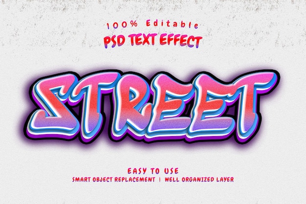 PSD effetto testo graffiti street style modificabile