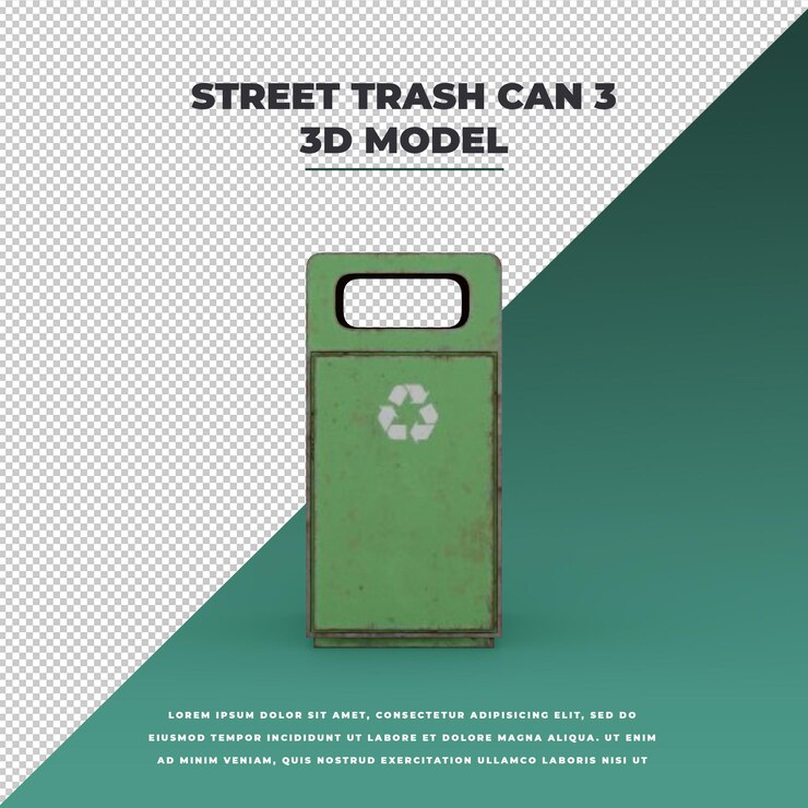 PSD street trash can