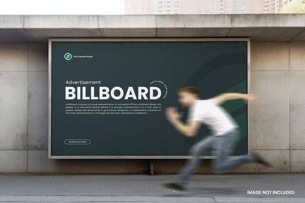 Mockup del cartellone pubblicitario di wall street