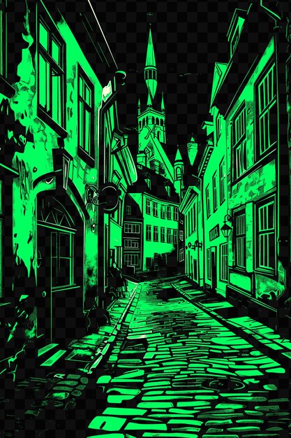 A street with a green light that says quot the name of the street quot