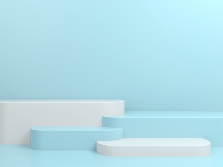 Streszczenie geometryczny kształt pastelowy kolor minimalna makieta na podium