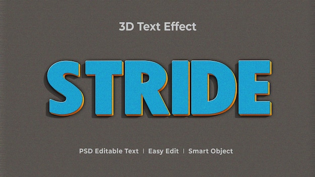 Шаблон эффекта стиля текста stride 3d