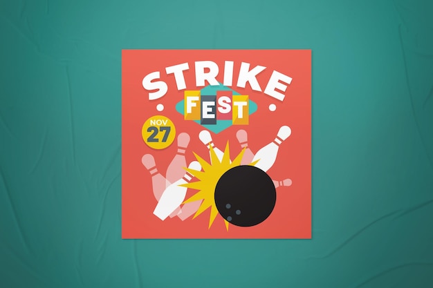 Strike fest bowling instagram post