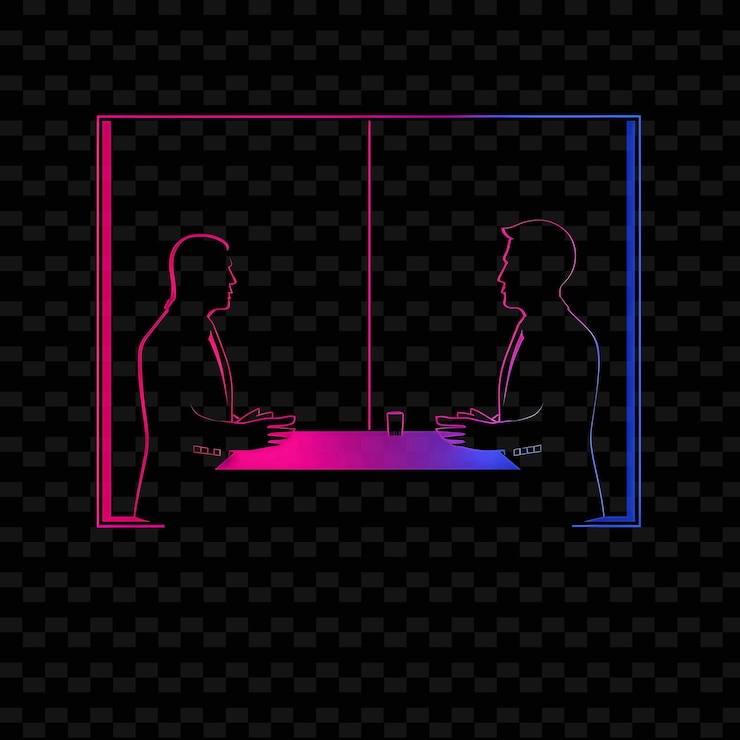 PSD striking neon concession speech with the other candidate lan neon line art landscape background