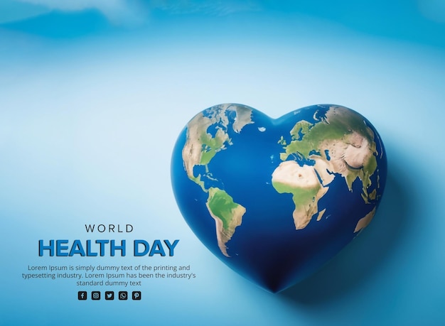 PSD striking world health day psd template