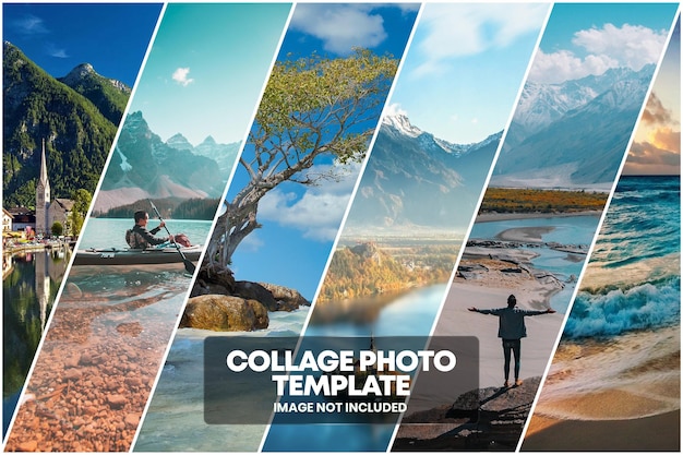 PSD strip collage photo template