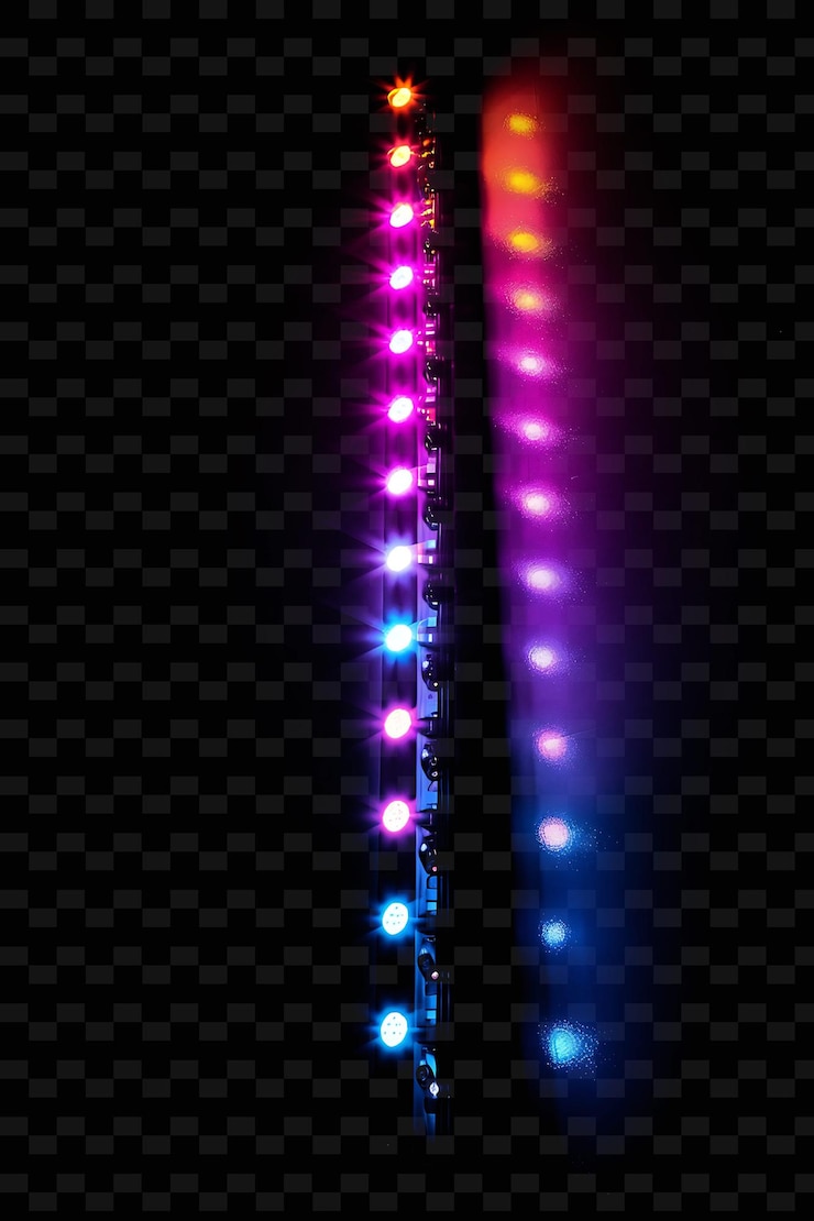 PSD strip light with steady glow cool radiant enhancing function png neon light effect design