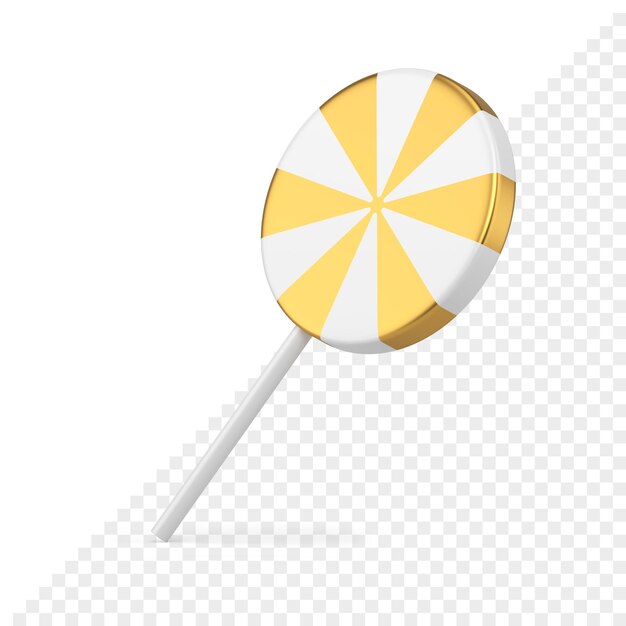 Striped lollipop 3d icon