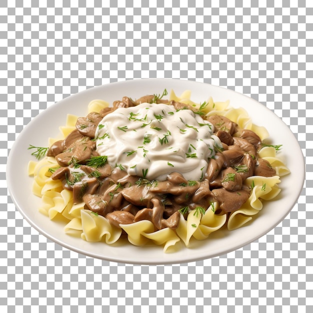 Stroganoff Z Wołowiny Na Przezroczystym Tle