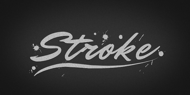 PSD stroke editable text style effect