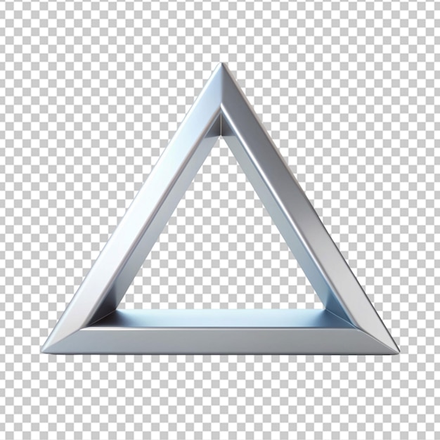 Stroke triangle geometric shape on transparent background