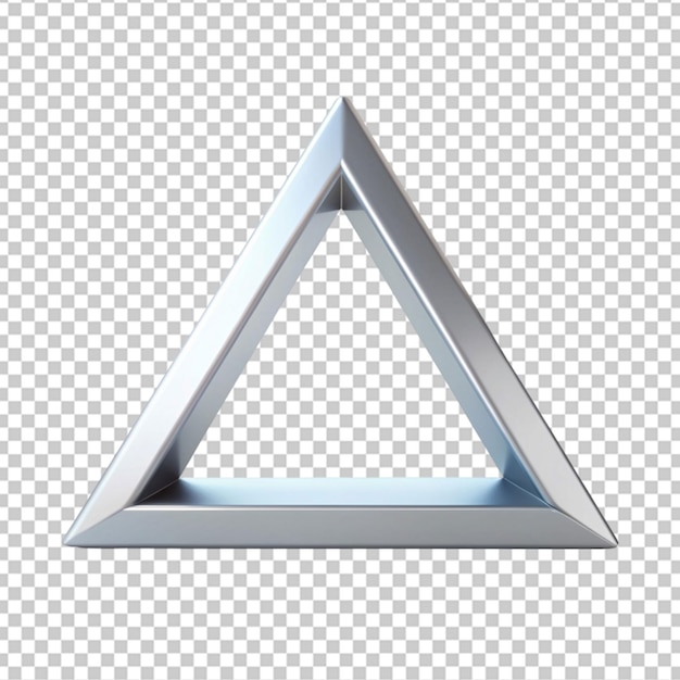 PSD stroke triangle geometric shape on transparent background