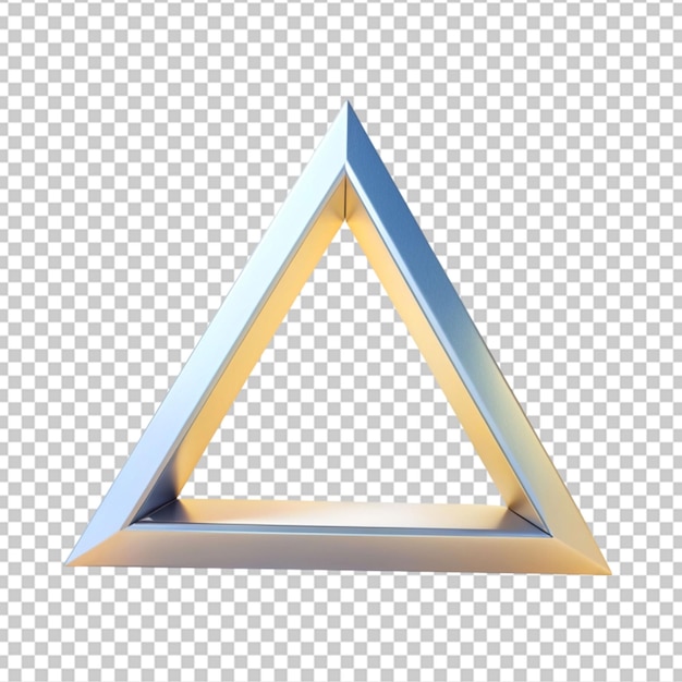PSD stroke triangle geometric shape on transparent background