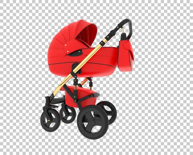 PSD stroller isolated on background 3d rendering illustration