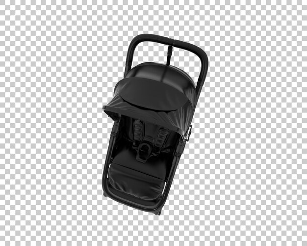 stroller isolated on transparent background 3d rendering illustration