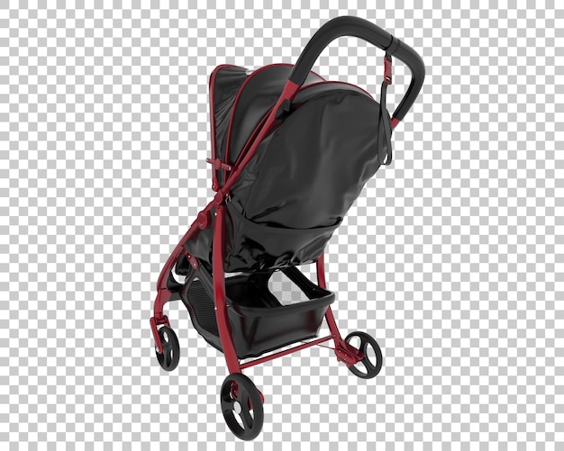 PSD stroller isolated on transparent background 3d rendering illustration
