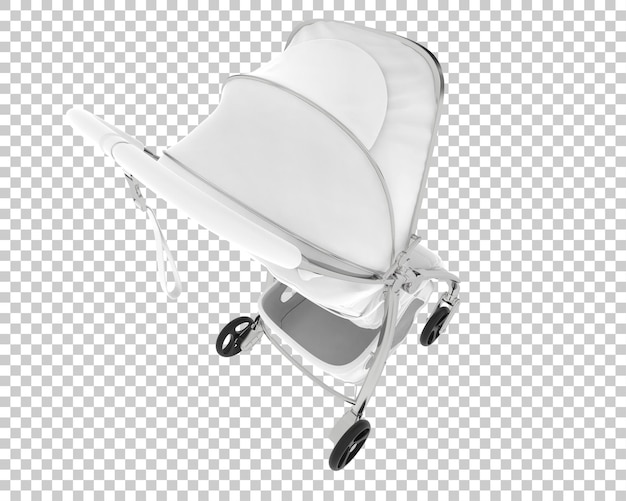 PSD stroller isolated on transparent background 3d rendering illustration
